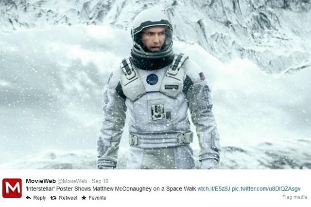 "Interstellar" od 7 listopada w kinach! (fot. screen z Twitter.com)