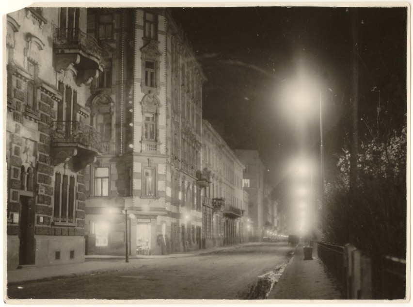 Ulica Dietla nocą, Agencja Fotograficzna "Światowid", lata...