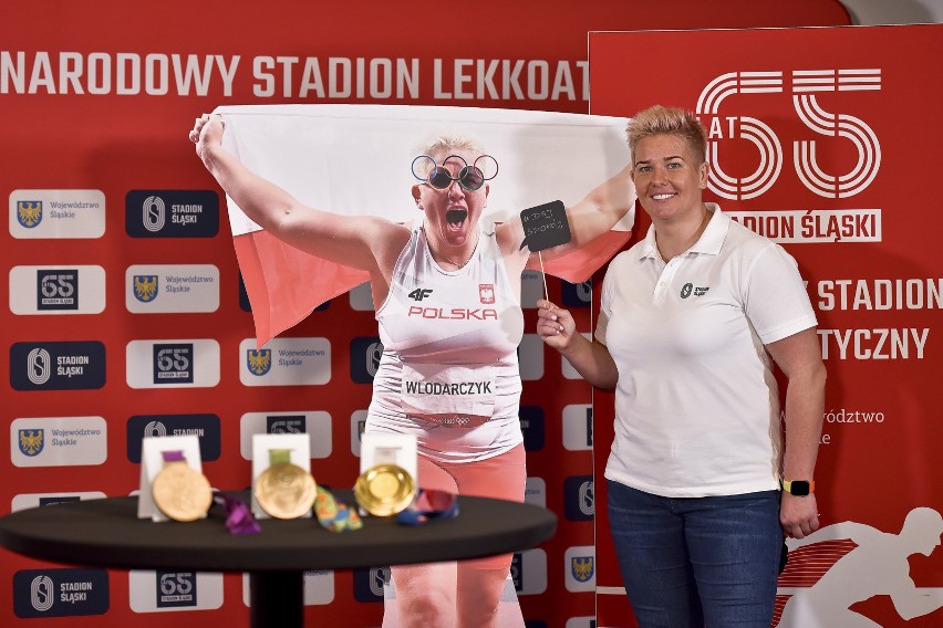 Anita Włodarczyk na Stadionie Śląskim....