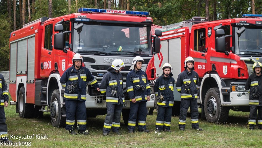 Pożar domków letniskowych we Władysławowie w gminie Miedźno ZDJĘCIA To scenariusz gminnych ćwiczeń strażackich