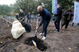 Akcja "Jedno dziecko, jedno drzewo" w Szczecinie. Na terenie Syrenich Stawów zasadzono 50 drzew - 10.10.2020