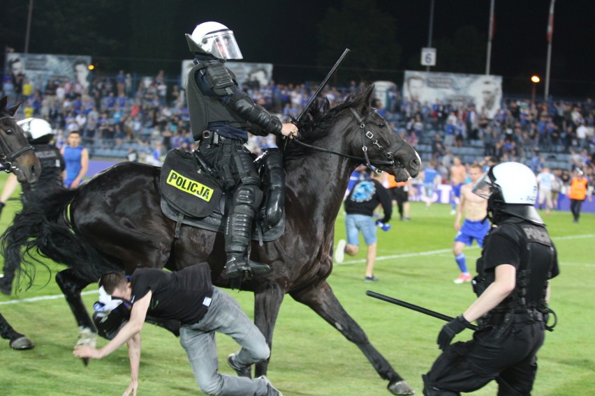 Zadyma w Chorzowie po meczu Ruch - Górnik Łęczna