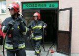 Pożar w wieżowcu na ulicy Koszyka w Opolu