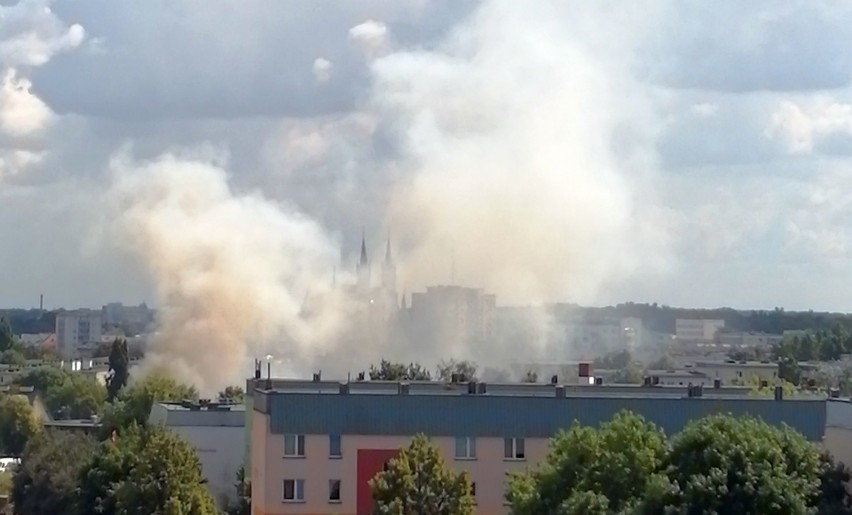 Duży pożar w centrum Białegostoku