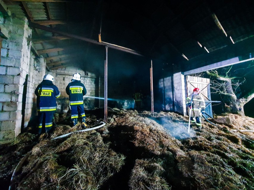 Pożar stodoły w Markuszowie wybuchł tuż po północy w sobotę