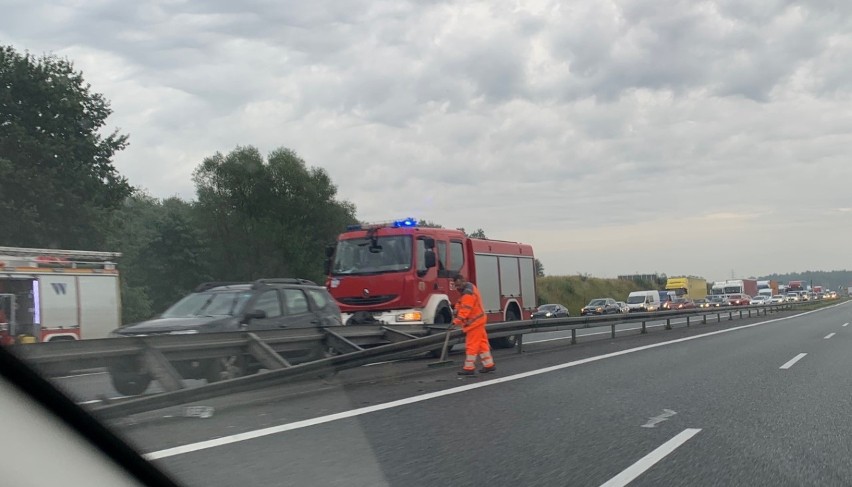 Wypadek na A4 w Rudzie Śląskiej w kierunku na Wrocław....