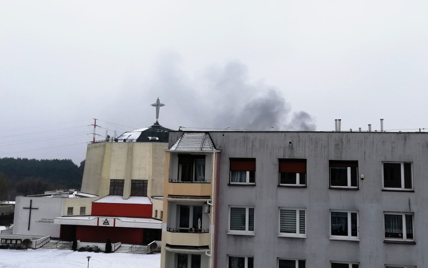 Dym widziany z wysokości ul. Baczyńskiego