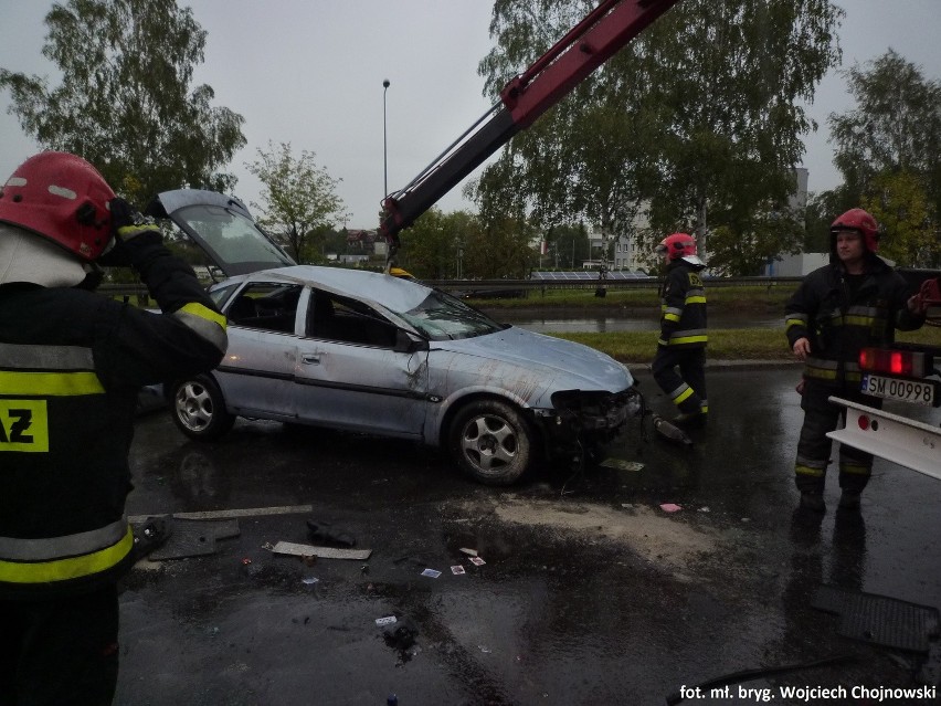 Wypadek na Obrzeżnej Zachodniej w Mysłowicach