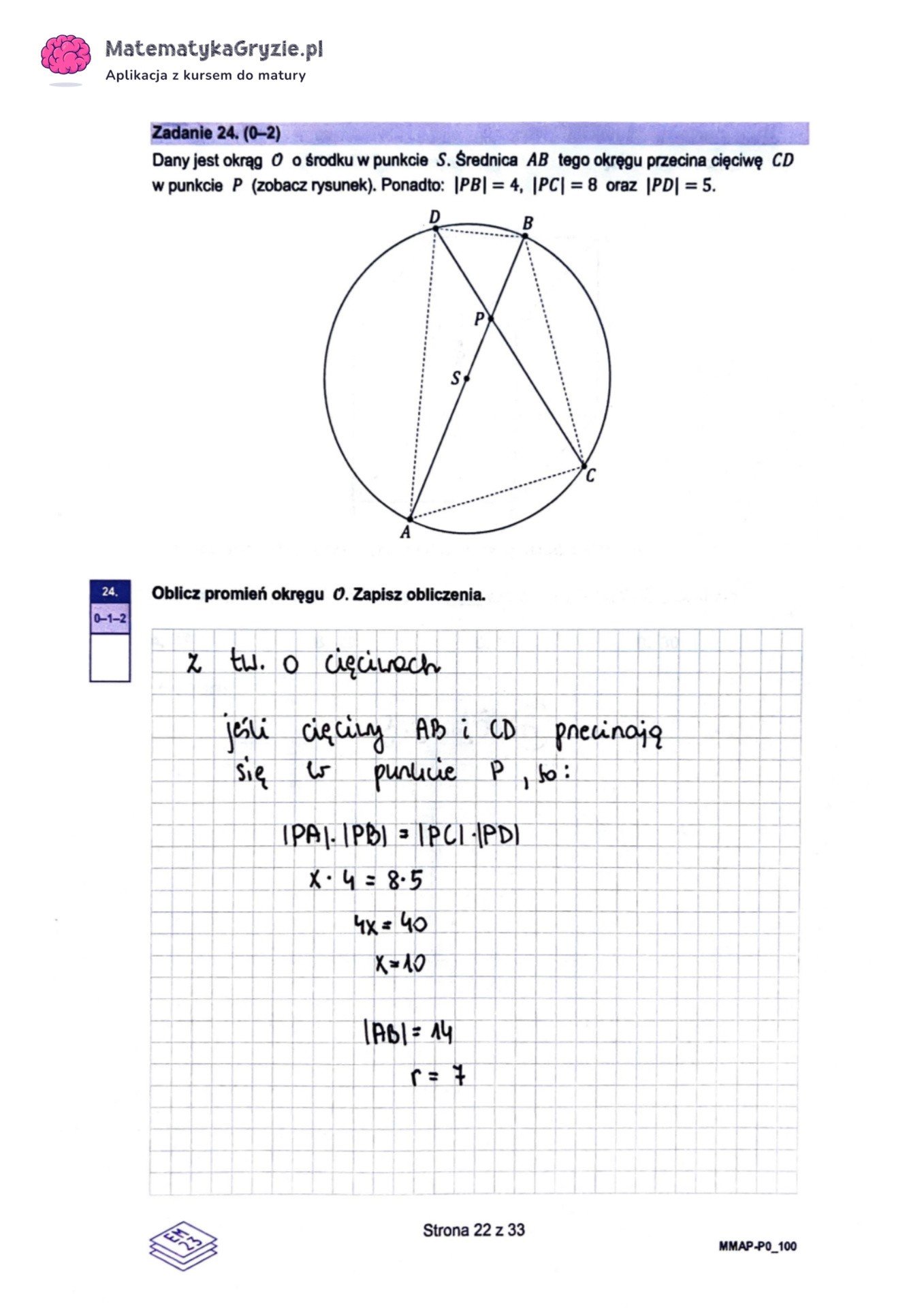 ZADANIE 24 - arkusz CKE i odpowiedzi do matury próbnej z matematyki