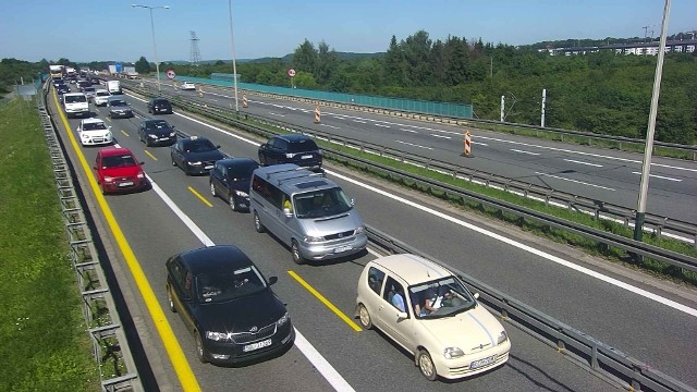 Wypadek na A4 spowodował dziś duży korek na obwodnicy Krakowa