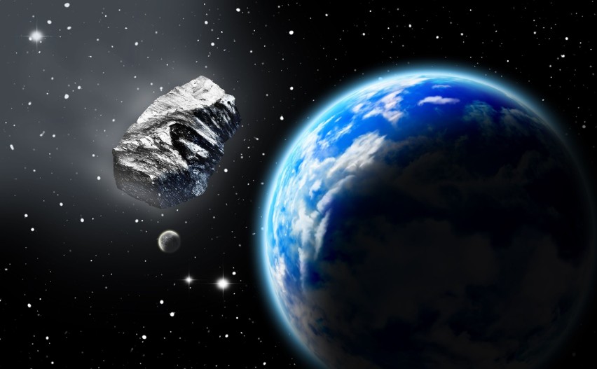 Asteroida Bennu orbituje wokół Słońca, jej obieg wokół tego...