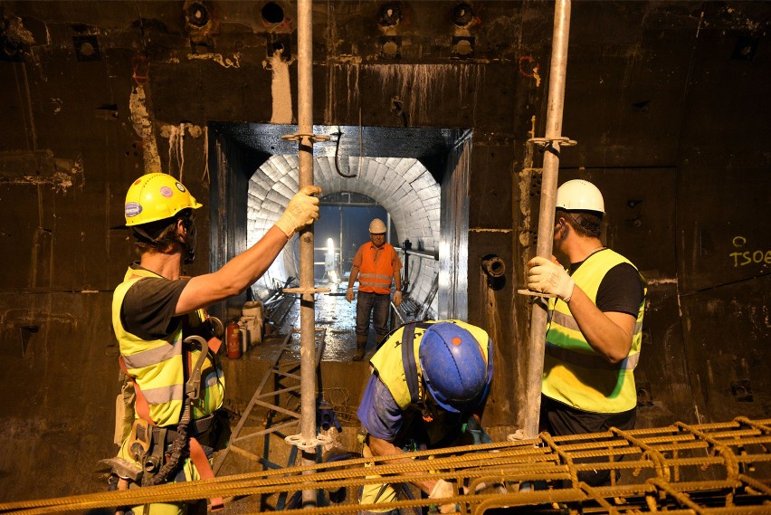 Budowa Tunelu pod Martwą Wisłą (13.08.2015 r.)