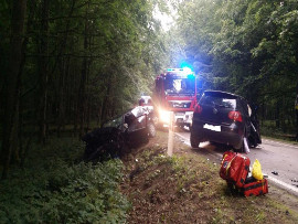 Tragedia na drodze z Hajnówki do Białowieży. W koszmarnym wypadku zginęła kobieta