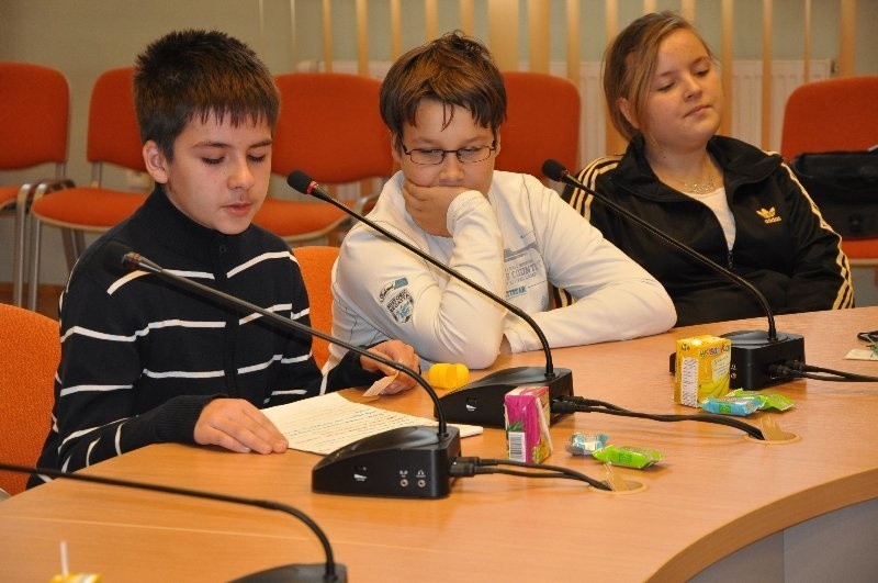 Pierwsza sesja Dziecięcej Rady Miasta w Kluczborku.