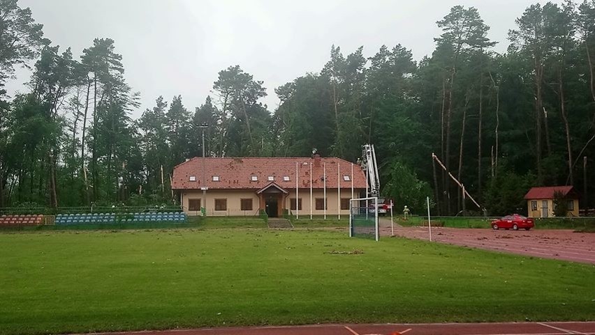 Stadion Miejski w Złocieńcu i okolice Jeziora Dłusko