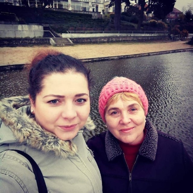 Oksana z mamą