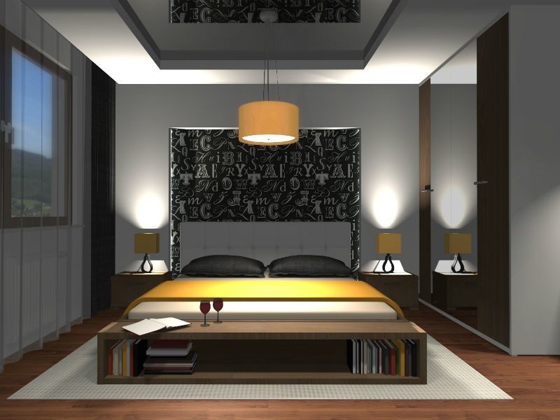 Wizualizacja sypialnia wykonana przez. projektantów ze...