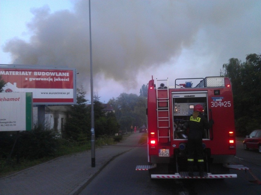 Pożar przy ulicy Pokoju w Szczecinie