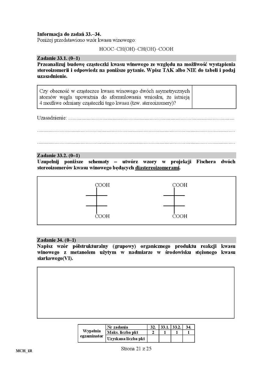 Chemia matura 2017 ARKUSZE CKE