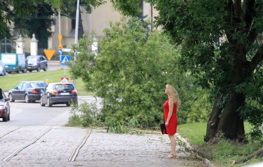 Skutki nocnej nawałnicy we Wrocławiu