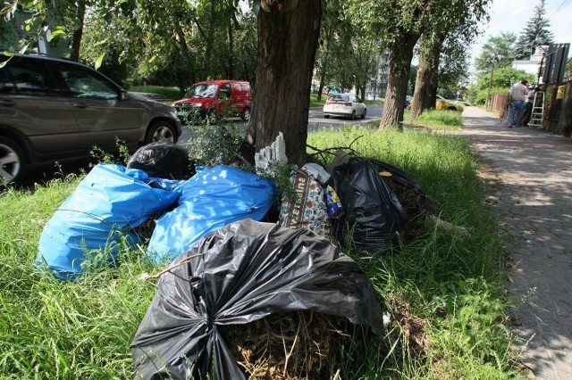 Worki śmieci na rogu ulic Mazurskiej i Szczecińskiej w Kielcach leżą już od około dwóch miesięcy. Już się rozsypują.