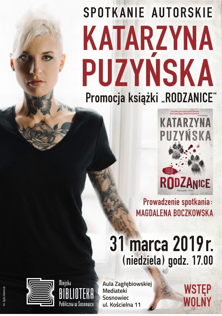 Katarzyna Puzyńska w Sosnowcu: pisarka i autorka bestsellerowych kryminałów o policjantach z Lipowa będzie gościem Mediateki