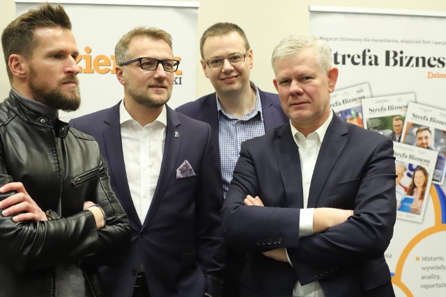 Dyrektor Krzysztof Przytuła, prezes Tomasz Salski, dyrektor Michał Feter, prezes Adam Kaźmierczak