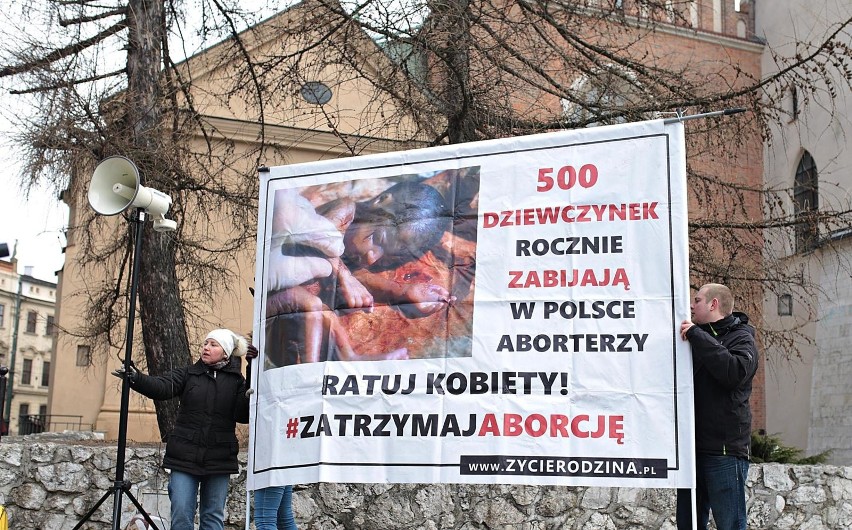 Protesty antyaborcyjne w Krakowie