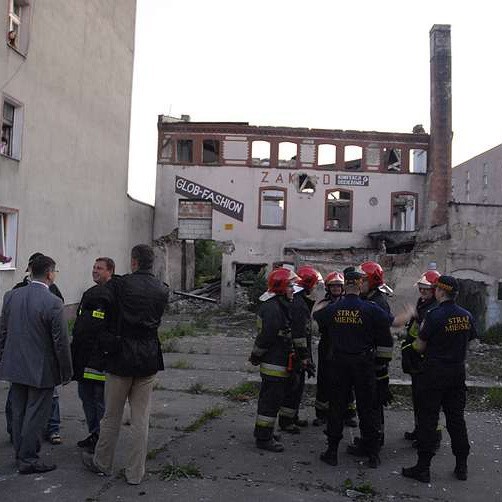 Zawaliły się dwie kondygnacje dawnej fabryki w Słupsku.