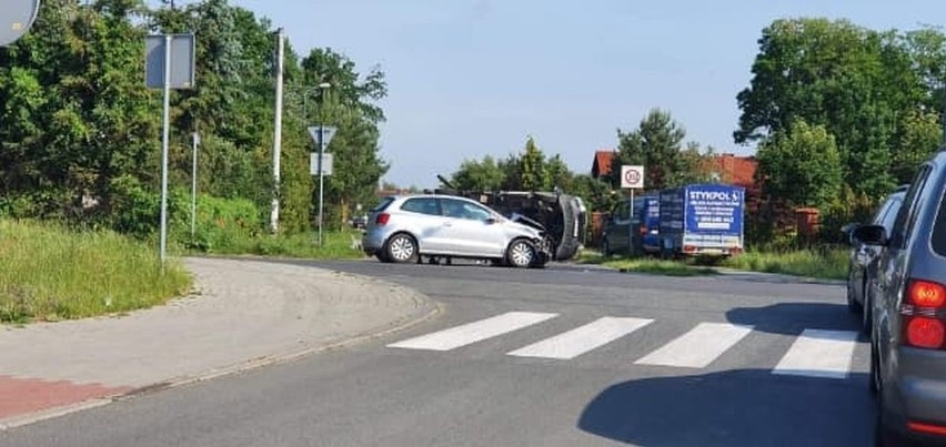 Na skrzyżowaniu ulicy Centralnej i Krótkiej w Osielsku...