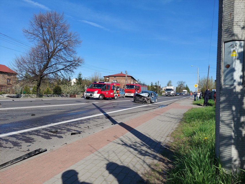 Wypadek na DK78 w Porębie....