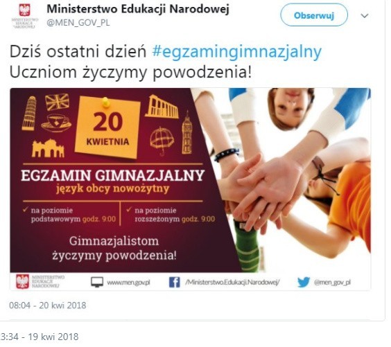 EGZAMIN GIMNAZJALNY 2018. Język angielski - podstawowy i...