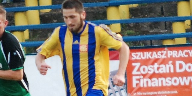Piotr Gardynik strzelił trzy gole dla Neptuna Końskie.