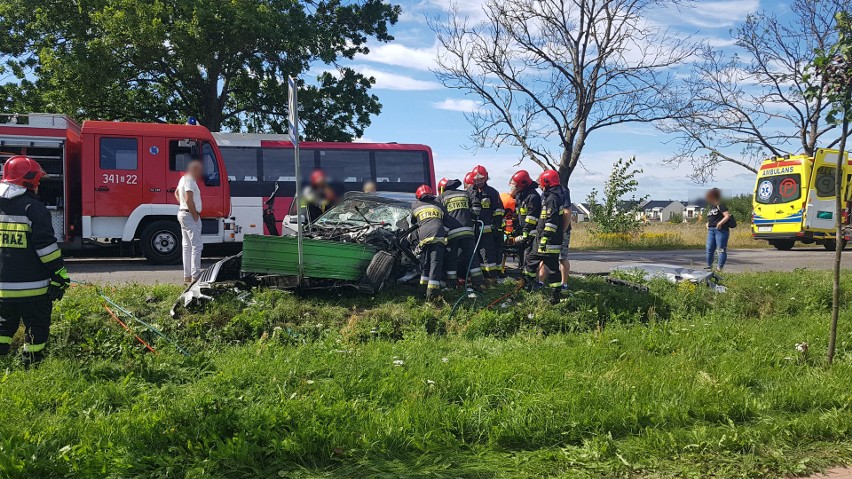 W podsłupskich Siemianicach doszło do wypadku, w którym...