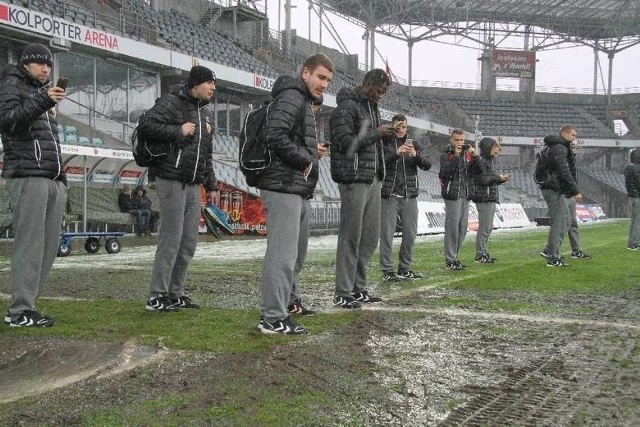 Stadion Korony Kielce przed meczem z Wisłą