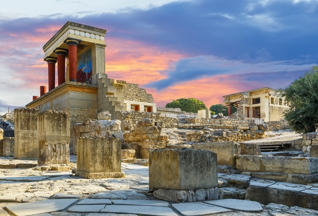 Starożytne Knossos miało być według mitów siedzibą króla Minosa i potwora Minotaura.