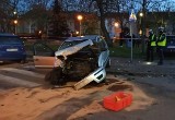 Wypadek w Myszkowie. Zderzyły się dwa samochody. Dwie osoby zostały ranne. Lądował LPR