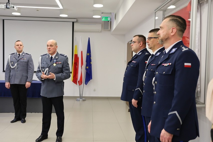 Uroczyste pożegnanie inspektora Wojciecha Kozłowskiego, zastępcy Komendanta Miejskiego Policji w Białymstoku 