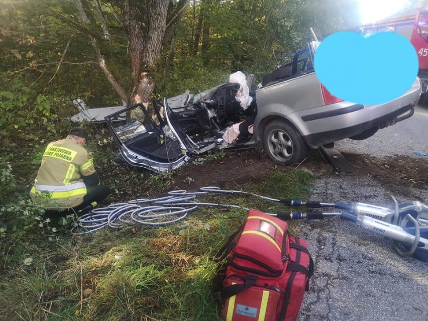 Wypadek na trasie Nowy Barkoczyn - Będomin 28.09.2020