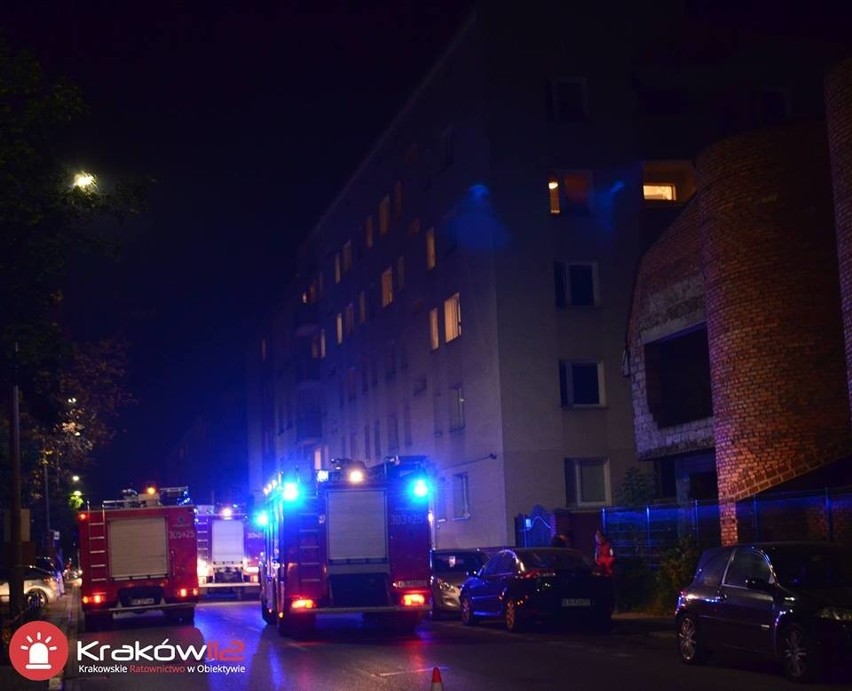 Pożar mieszkania na ul. Kazimierza Wielkiego w Krakowie, zginęła jedna osoba