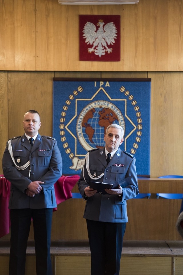 Pożegnanie komendanta miejskiego.Swoją służbę w policji kończy komendant miejski w Toruniu insp. Antoni Stramek