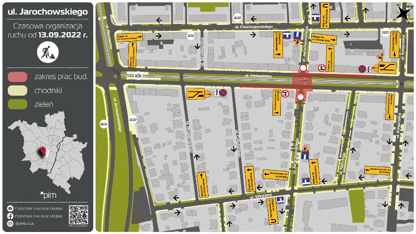 W rejonie skrzyżowania Hetmańskiej i Jarochowskiego...