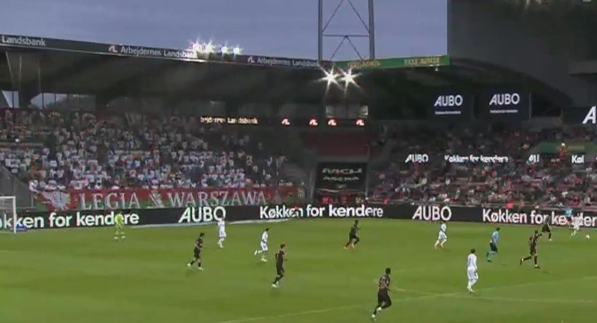 Kibice na meczu FC Midtjylland - Legia Warszawa