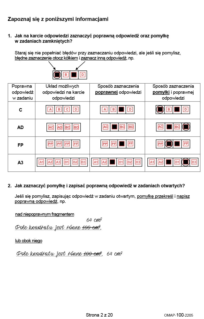 Egzamin ósmoklasisty 2022: Matematyka. Publikujemy arkusz, odpowiedzi i rozwiązania. Czy egzamin był trudny? Jakie były zadania? 25.05.22