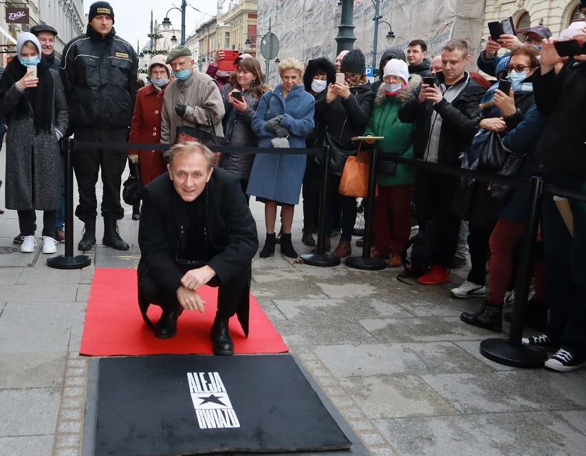 Andrzej Chyra w Łódzkiej Alei Gwiazd na ulicy Piotrkowskiej 