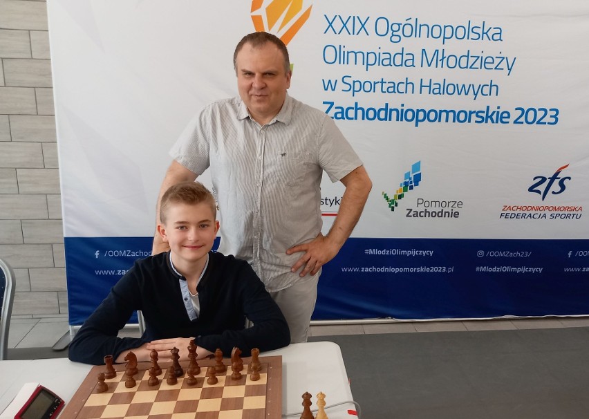 12-letni Mateusz Różański z Sandomierza w barwach Polonii Wrocław zdobył złoty medal w szachach na Ogólnopolskiej Olimpiadzie Młodzieży