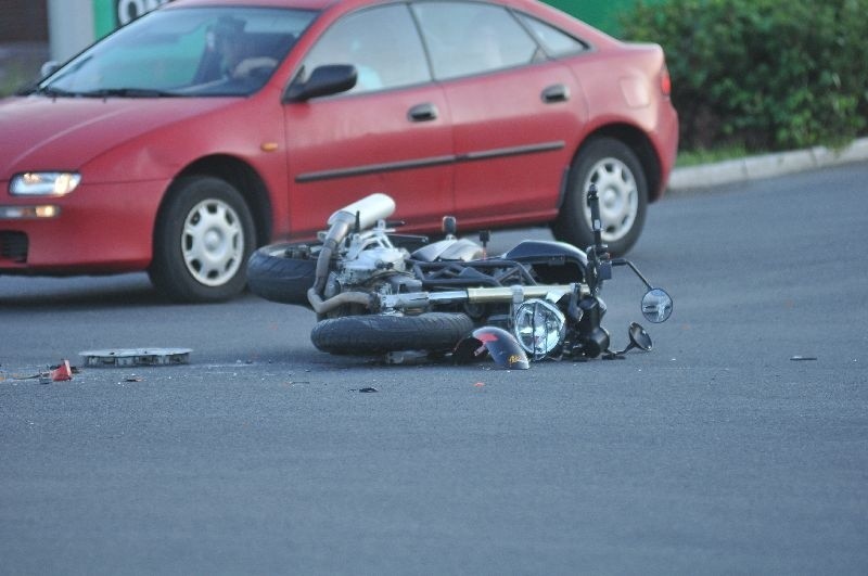 Wypadek z udziałem motocyklisty w Kostrzynie nad Odrą.