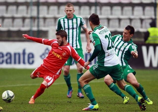 Veljko Batrović przypieczętował zwycięstwo Widzewa w sparingu z Olimpią Grudziądz.