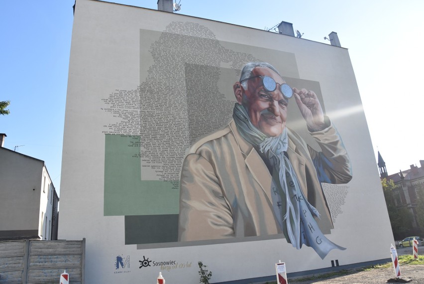 Wykonany przez duet Czary-Mury mural przedstawiający Jacka...