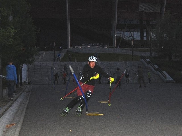 Andrzej Rupala podczas warszawskich zawodów Inline Alpine.